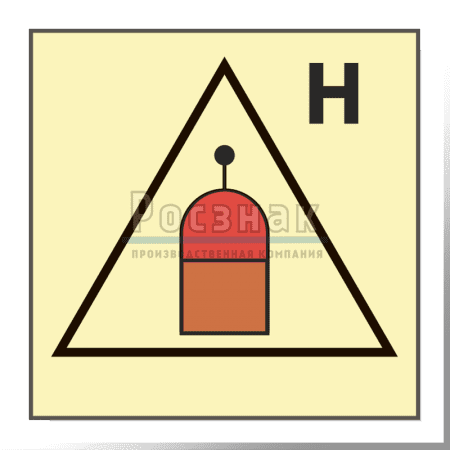 Знак IMO10.60ФС Пост дистанционного пуска огнетушащих веществ для др. газа