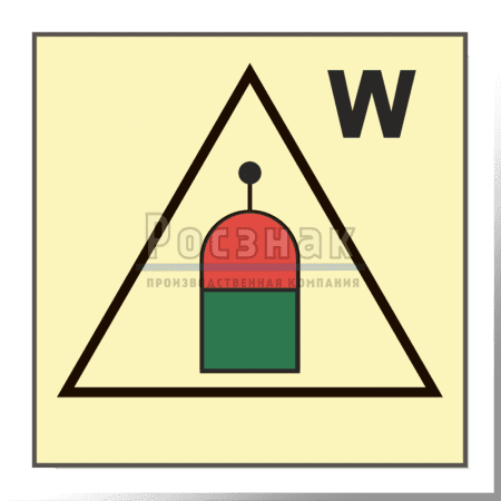 Знак IMO10.62ФС Пост дистанционного пуска огнетушащих веществ для воды