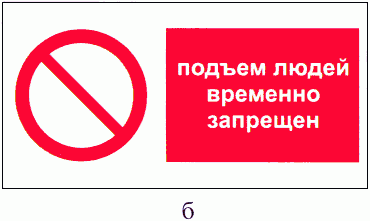 Рисунок 8б. Примеры выполнения комбинированных знаков безопасности