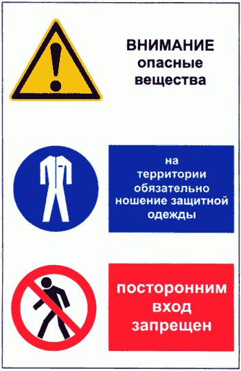 Рисунок 9. Примеры выполнения групповых знаков безопасности