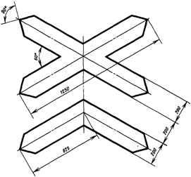Рисунок Д.2. Размеры знаков 1.3.1, 1.3.2