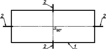 Схема измерения толщины штучной формы